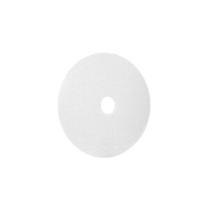 Witte polijst pad, 18 cm. Twee stuks.