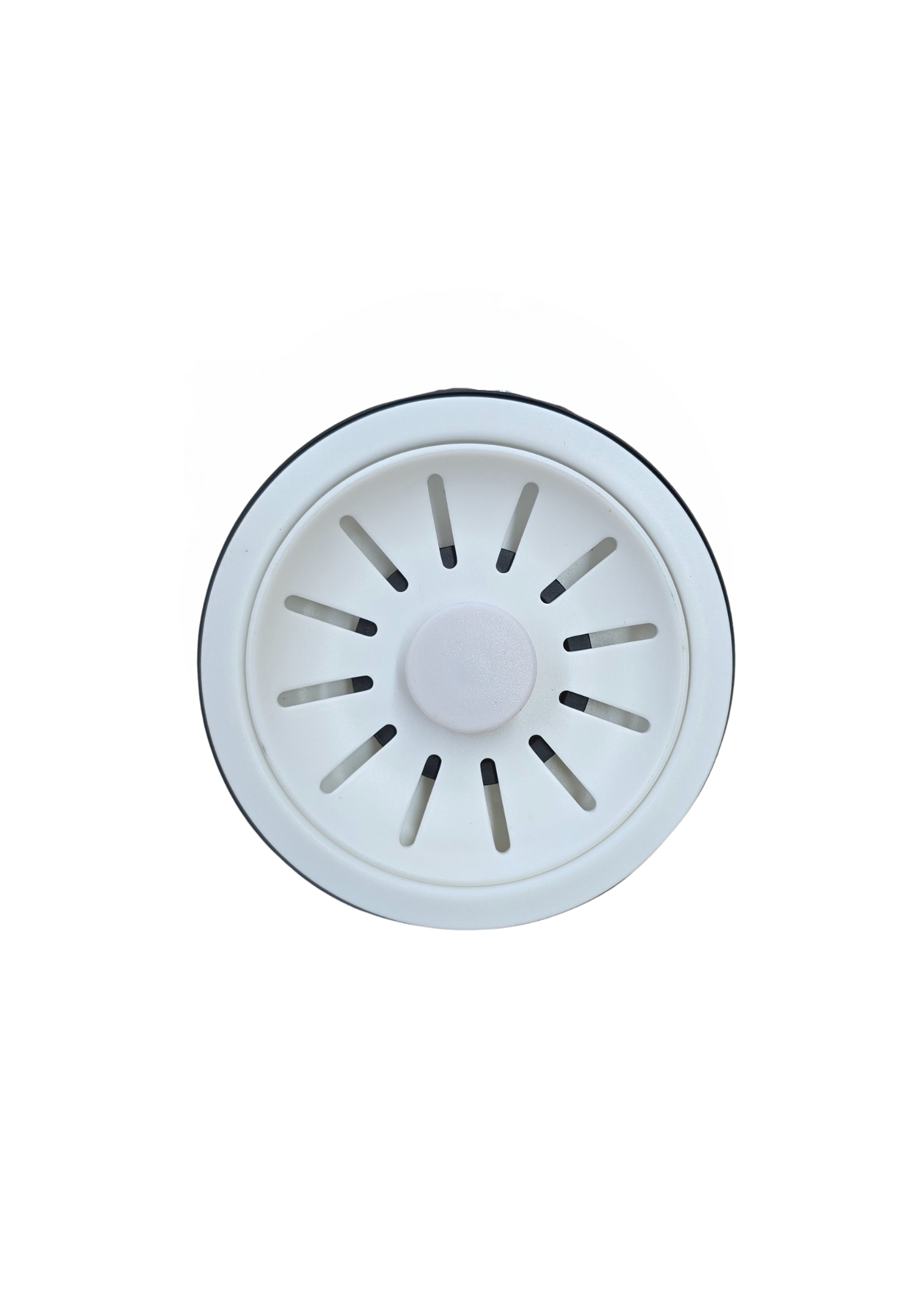 Witte afvoerplug rond afsluitbaar